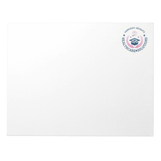 Harmony Heights Healthcare Solutions Company Logo Notitieblok (Voorkant)