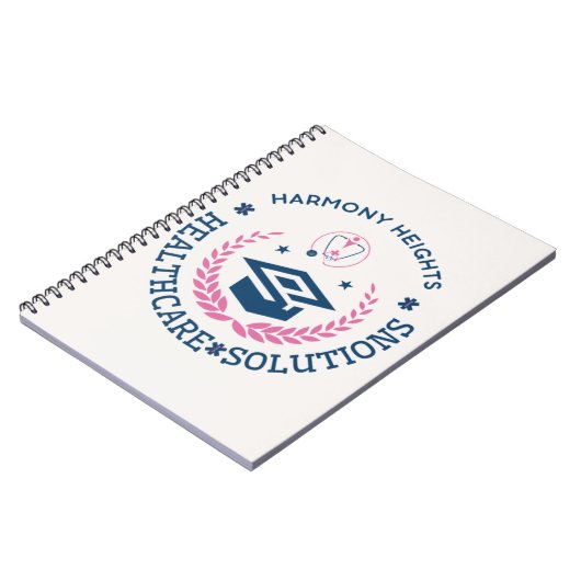 Harmony Heights Healthcare Solutions Company Logo Notitieboek (Linkerzijde)