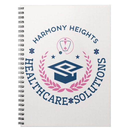 Harmony Heights Healthcare Solutions Company Logo Notitieboek (Voorkant)