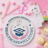Harmony Heights Healthcare Solutions Company Logo Papieren Bordje (Feest)