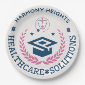 Harmony Heights Healthcare Solutions Company Logo Papieren Bordje (Voorkant)