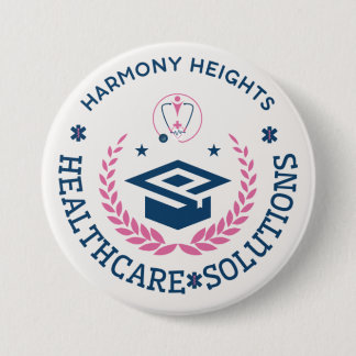 Harmony Heights Healthcare Solutions Company Logo Ronde Button 7,6 Cm