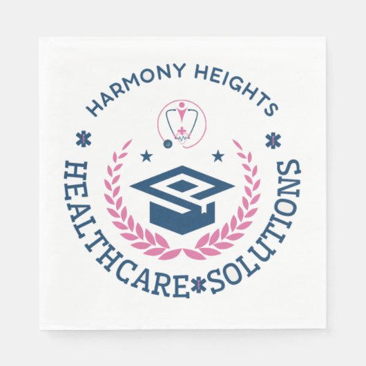 Harmony Heights Healthcare Solutions Company Logo Servet (Voorkant)