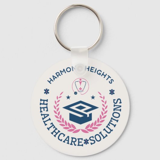 Harmony Heights Healthcare Solutions Company Logo Sleutelhanger (Voorkant)