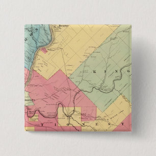 Harmony, Hickory, Kingsley, Tionesta Townships Vierkante Button 5,1 Cm
