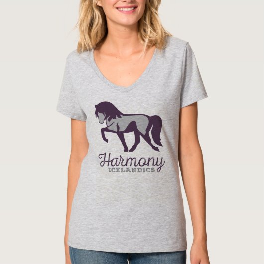 Harmony Icelandics V Neck T-shirt (Voorkant)