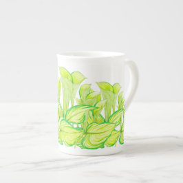 'Harmony in Green' op een Bone China-Mok Porselein Kop