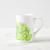 'Harmony in Green' op een Bone China-Mok Porselein Kop (Rechts)