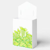 'Harmony in Green' op een Favor Box Bedankdoosjes (Geopend)