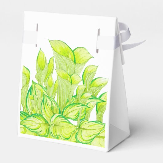 'Harmony in Green' op een Favor Box Bedankdoosjes (Achterkant)