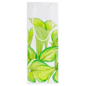 'Harmony in Green' op een Gift Bag Wijn Cadeautas (Achterkant)