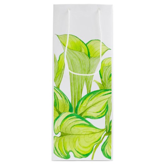 'Harmony in Green' op een Gift Bag Wijn Cadeautas (Voorkant)