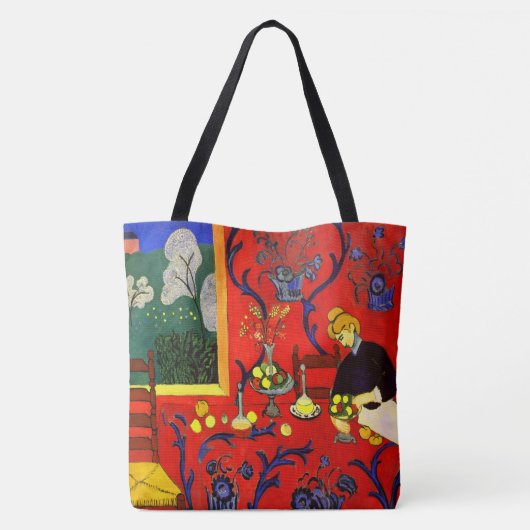 Harmony in Red Matisse Tote Bag (Achterkant)