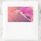 "Harmony in Stardust" Een glamoureuze Steampunk Qu Rechthoekige Sticker (Tas)