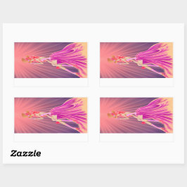 "Harmony in Stardust" Een glamoureuze Steampunk Qu Rechthoekige Sticker