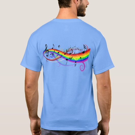 Harmony in Threads: Muziek-geïnspireerd T-shirt (Achterkant)