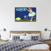 Harmony Lemon LabelSan Dimas, CA Canvas Afdruk (Insitu (Slaapkamer))
