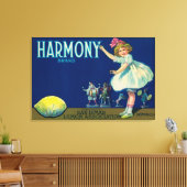 Harmony Lemon LabelSan Dimas, CA Canvas Afdruk (Insitu (Woonkamer))