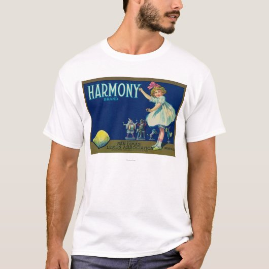 Harmony Lemon LabelSan Dimas, CA T-shirt (Voorkant)