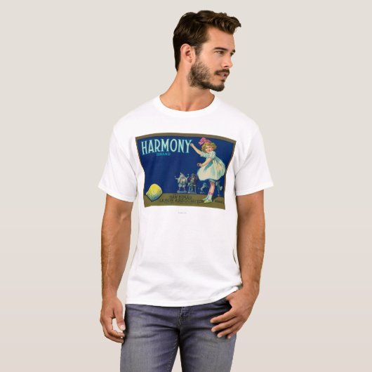 Harmony Lemon LabelSan Dimas, CA T-shirt (Voorkant volledig)