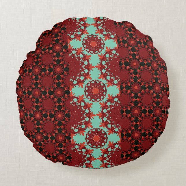 Harmony Line Pattern Decorative Throw Pillow – Bal Rond Kussen (Voorkant)