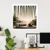 Harmony Luxe Wellness Redactioneel Levensstijl Poster (Thuiskantoor)