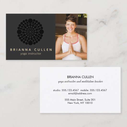 Harmony Mandala, Holistic Healer Foto toevoegen Visitekaartje (Voorkant / Achterkant)