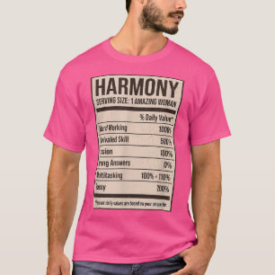 Harmony Nutrition Facts Name Nickname Alias Titel T-shirt
