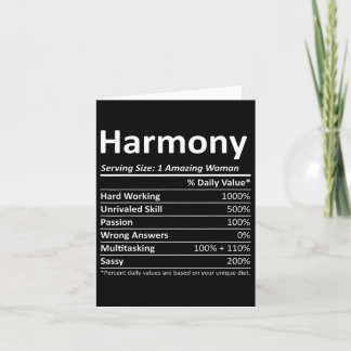Harmony Nutrition Gepersonaliseerde Naam Grappige  Kaart