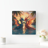 Harmony of Elements: Loving Dragons and a Sea Suns Vierkante Klok (Huis)