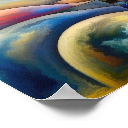 Harmony of Minds - Abstracte vrouw - Surrealistisc Poster (Hoek)