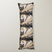 Harmony of Strings – Surreal Cat Body Pillow Lichaamskussen (Achterkant (Verticaal))