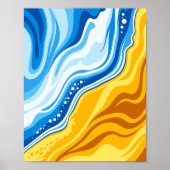 Harmony of Water and Fire Waves Poster (Voorkant)