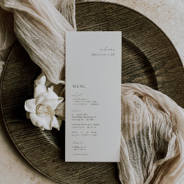 HARMONY Olive Green Place Card Menu