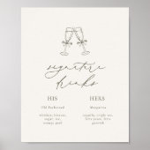 HARMONY Olive Green Signature Drink bruiloft Poster (Voorkant)