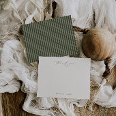 HARMONY Olive Green Thank Note Kaart