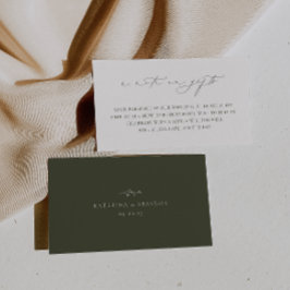 HARMONY Olive Green Wedding Een notitie over gesch Informatiekaartje