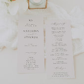 HARMONY Olive Green Wedding Programmakaart