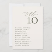 HARMONY Olive Green Zittafel Nummer Kaart (Voorkant)