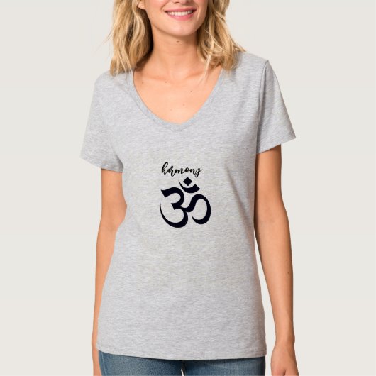 Harmony om yoga symbool t-shirt (Voorkant)