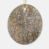 Harmony onthuld: Piet Mondriaans Tableau nr. 2 Keramisch Ornament (Links)