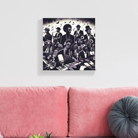 "Harmony Onthulde" Muurdoek Canvas Afdruk (Insitu (Woonkamer))