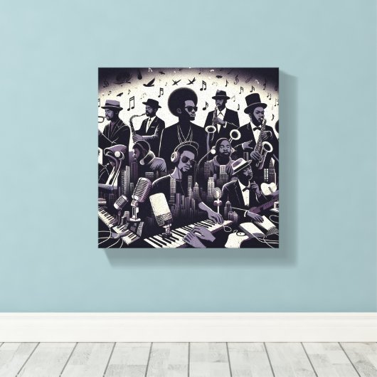 "Harmony Onthulde" Muurdoek Canvas Afdruk (Insitu (Houten vloer))