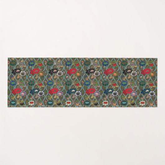 Harmony Ontketend: Japans Bloemen Yogamat (Voorkant (horizontaal))