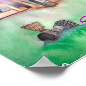 Harmony Park bij nacht Poster (Hoek)