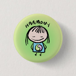 Harmony Pin door mensen Ronde Button 3,2 Cm