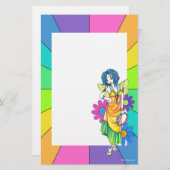 "Harmony" regenboogventilator — kinderbankierbakke Briefpapier (Voorkant / Achterkant)