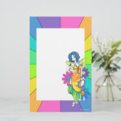 "Harmony" regenboogventilator — kinderbankierbakke Briefpapier (Staand voorkant)