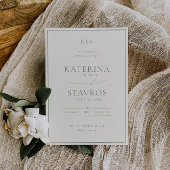 HARMONY Sage Green Huwelijksuitnodiging Kaart