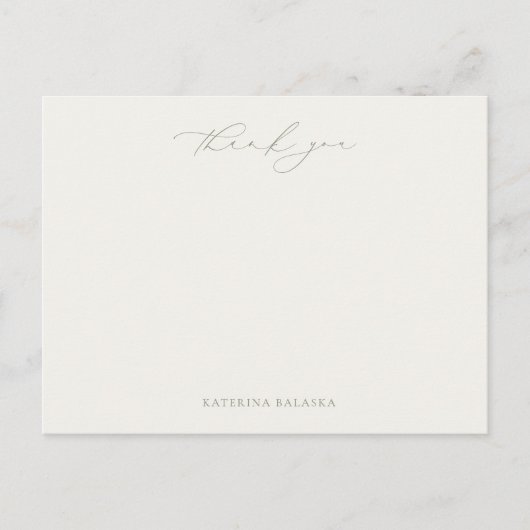 HARMONY Sage Green Thank Note Kaart (Voorkant)